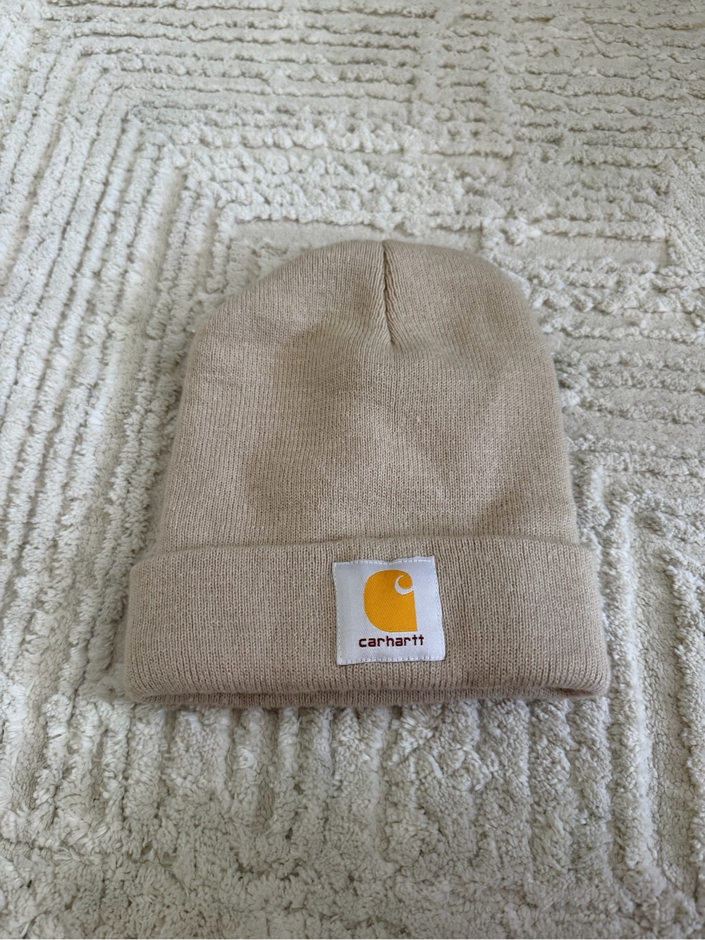 Carhartt Beige Knit Beanie
